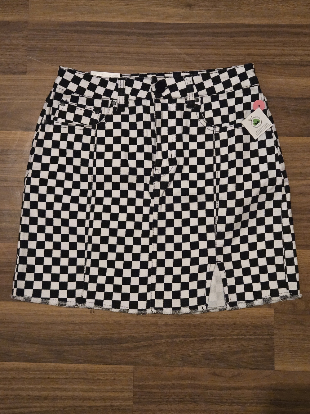 Black & White Checkered Mini Skirt
